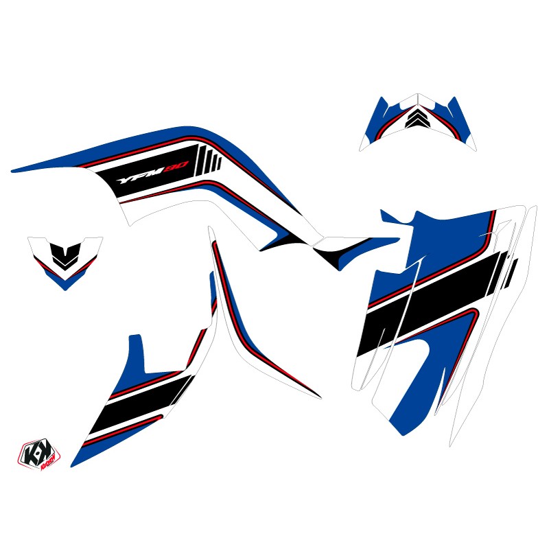 Kit Déco Quad Corporate Yamaha 90 Raptor Bleu (2009-2023)
