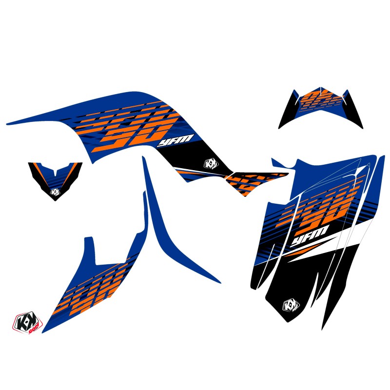 Kit Déco Quad Flow Yamaha 90 Raptor Orange (2009-2023)