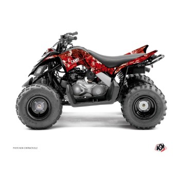 Kit Déco Quad Camo Yamaha 90 Raptor Rouge (2009-2023)