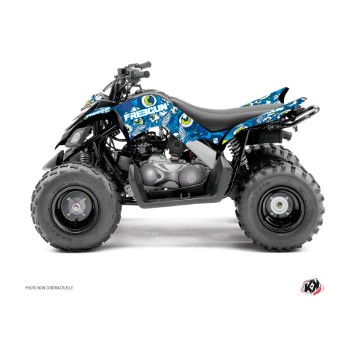 Kit Déco Quad Freegun Eyed Yamaha 90 Raptor Bleu (2009-2023)