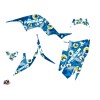 Kit Déco Quad Freegun Eyed Yamaha 90 Raptor Bleu (2009-2023)