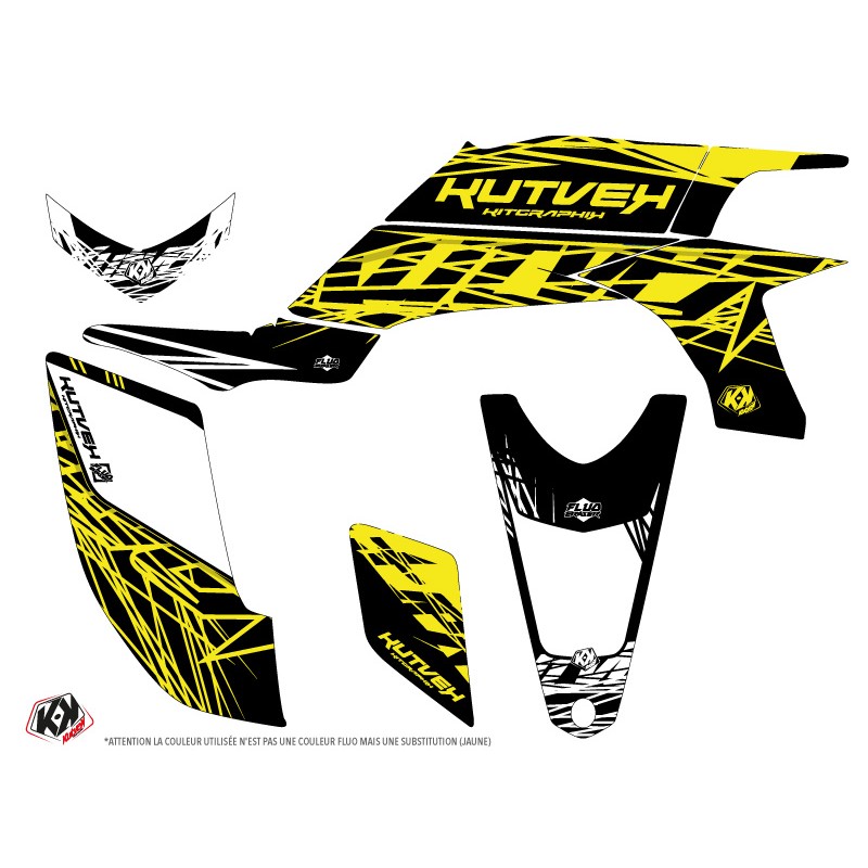 Kit Déco Quad Eraser Fluo Yamaha 450 YFZ Jaune (2004-2009)