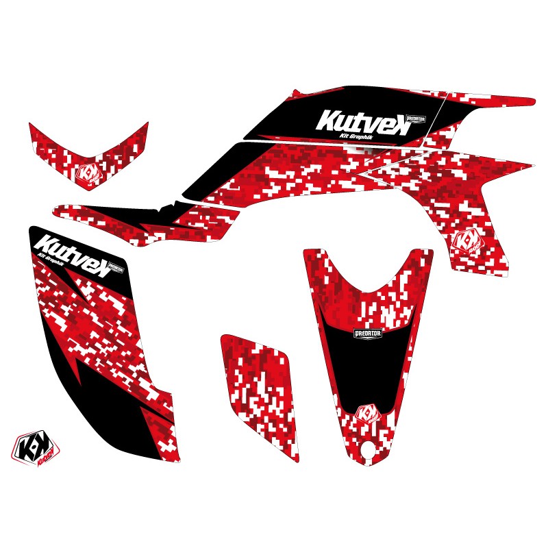 Kit Déco Quad Predator Yamaha 450 YFZ Rouge (2004-2009)