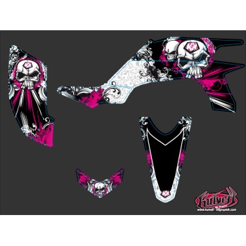 Kit Déco Quad Trash Yamaha 450 YFZ Noir Rose (2004-2009)