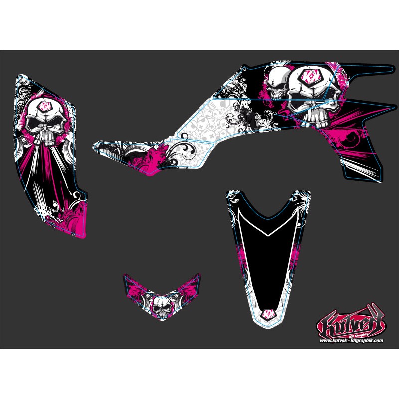 Kit Déco Quad Trash Yamaha 450 YFZ Noir Rose (2004-2009)