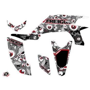 Kit Déco Quad Freegun Eyed Yamaha 450 YFZ Rouge (2004-2009)