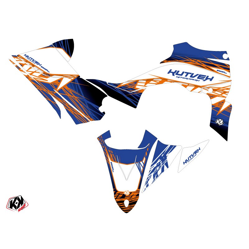 Kit Déco Quad Eraser Yamaha 450 YFZ R Bleu Orange (2009-2013)