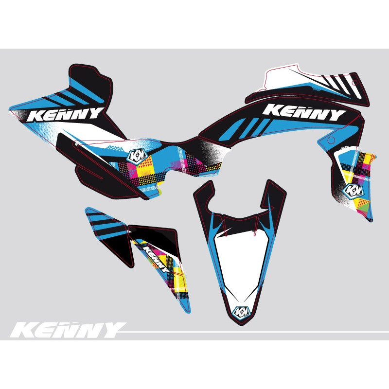 Kit Déco Quad Kenny Yamaha 450 YFZ R Bleu (2014-2023)