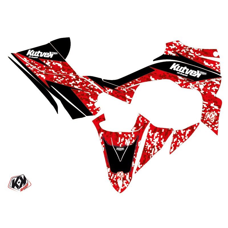 Kit Déco Quad Predator Yamaha 450 YFZ R Rouge (2014-2023)