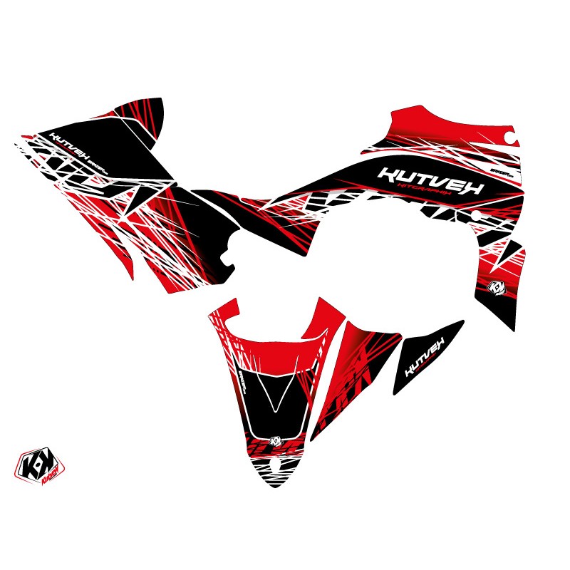 Kit Déco Quad Eraser Yamaha 450 YFZ R Rouge Blanc (2014-2023)