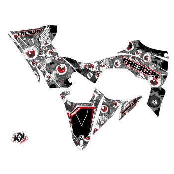 Kit Déco Quad Freegun Eyed Yamaha 450 YFZ R Rouge (2014-2023)