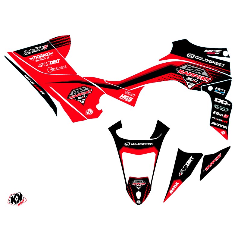Kit Déco Quad Replica By Rapport K20 Yamaha 450 YFZ R Rouge Noir (201