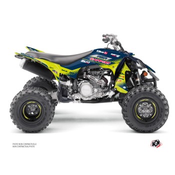 Kit Déco Quad Replica By Rapport K20 Yamaha 450 YFZ R Bleu Jaune (201