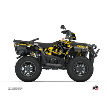 Kit Déco Quad Ohlins Polaris 570 Sportsman Forest Gris Jaune (2018-20