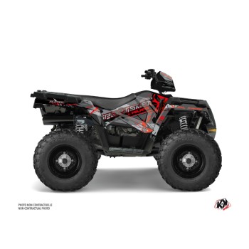 Kit Déco Quad Evil Polaris 570 Sportsman Forest Gris Rouge (2021-2023