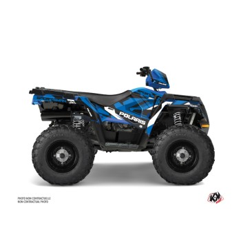 Kit Déco Quad Hidden Polaris 570 Sportsman Forest Bleu Blanc (2021-20
