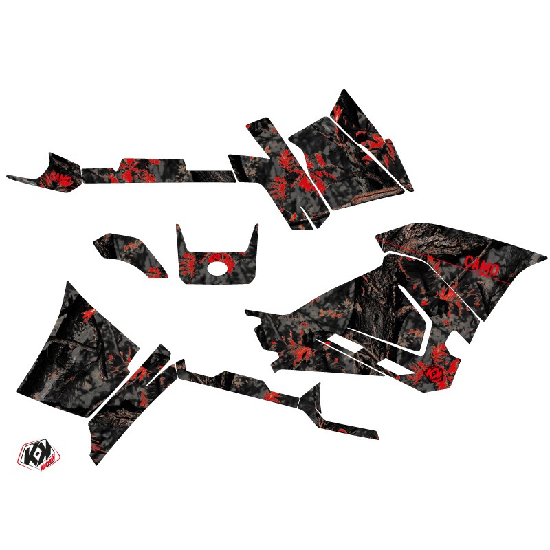 Kit Déco Quad Camo Polaris 570 Sportsman Forest Noir Rouge (2021-2023