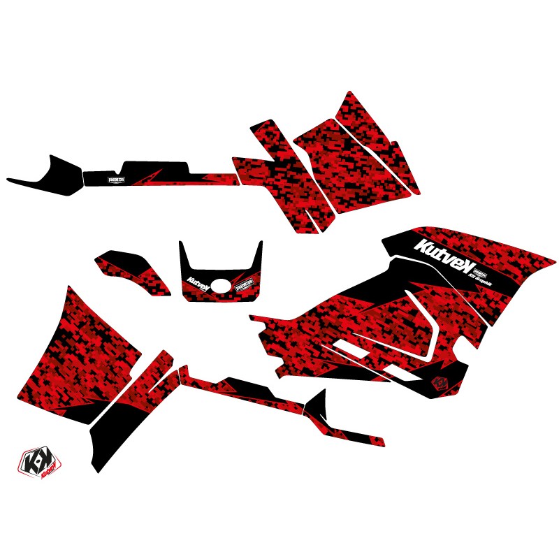 Kit Déco Quad Predator Polaris 570 Sportsman Forest Rouge Noir (2021-