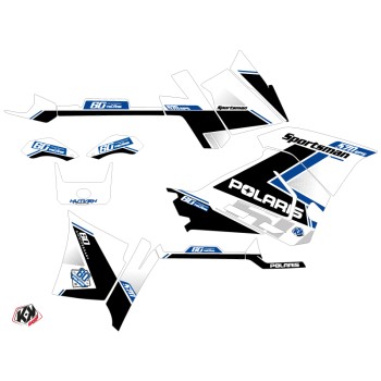 Kit Déco Quad Vintage Polaris 570 Sportsman Forest Bleu 60th Annivers