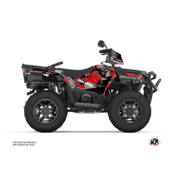 Kit Déco Quad Elka Polaris 570 Sportsman Forest Gris Rouge (2021-2023