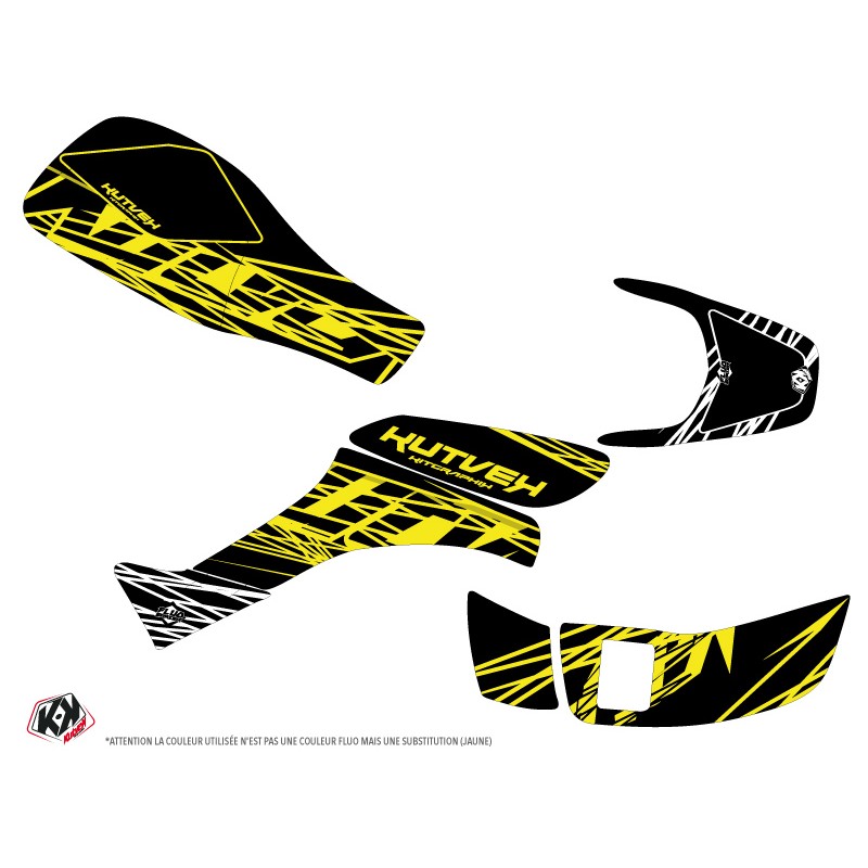 Kit Déco Quad Eraser Fluo Honda EX 400 Jaune (2008-2014)