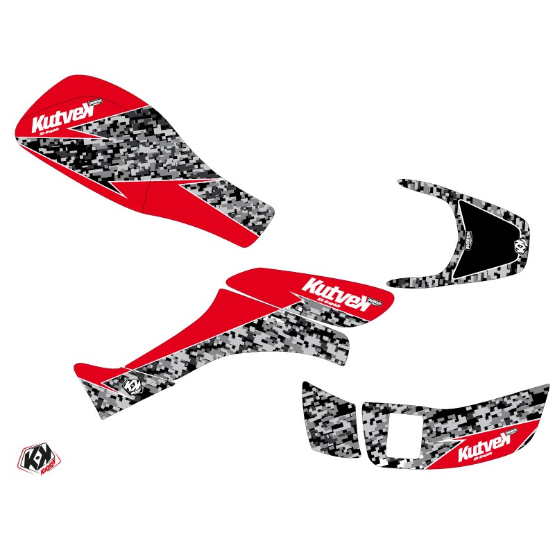 Kit Déco Quad Predator Honda EX 400 Noir Rouge (2008-2014)