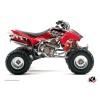 Kit Déco Quad Eraser Honda EX 400 Rouge Blanc (2008-2014)