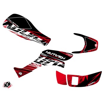 Kit Déco Quad Eraser Honda EX 400 Rouge Blanc (2008-2014)