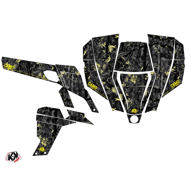 Kit Déco SSV Camo Can Am Commander Noir Jaune (2012-2018)
