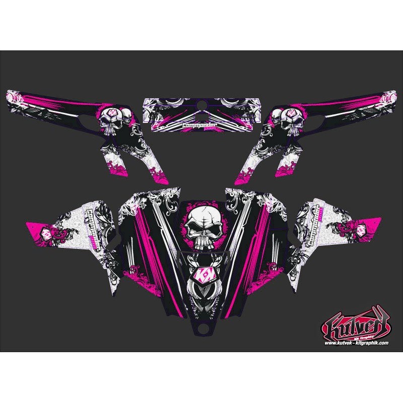 Kit Déco SSV Trash Can Am Commander Noir Rose (2012-2018)