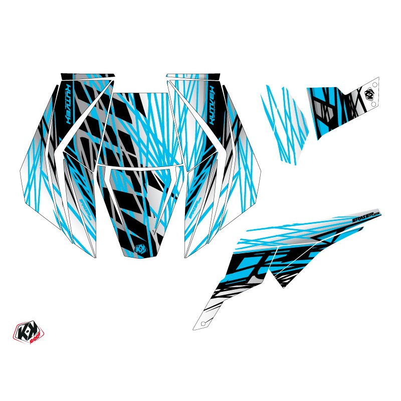 Kit Déco SSV Eraser Can Am Maverick Bleu Blanc (2013-2017)