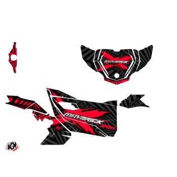 Kit Déco SSV Kollector Can Am Maverick Sport Avec Portes Noir Rouge (