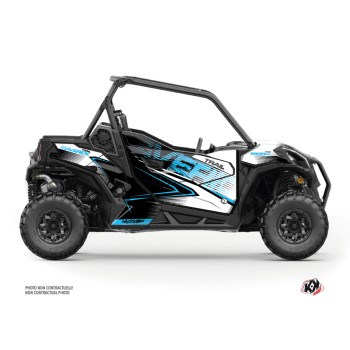 Kit Déco SSV Kallin Can Am Maverick Trail Avec Portes Blanc Bleu (201