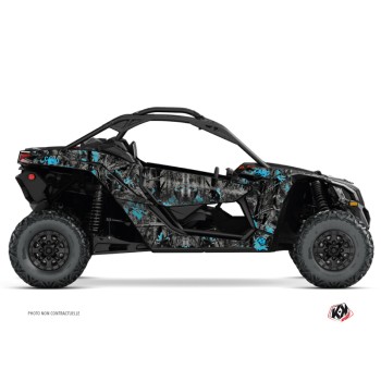 Kit Déco SSV Camo Can Am Maverick X3 Noir Bleu (2017-2023)