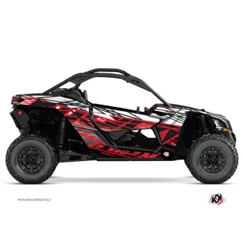 Kit Déco SSV Eraser Can Am Maverick X3 Noir Rouge (2017-2023)