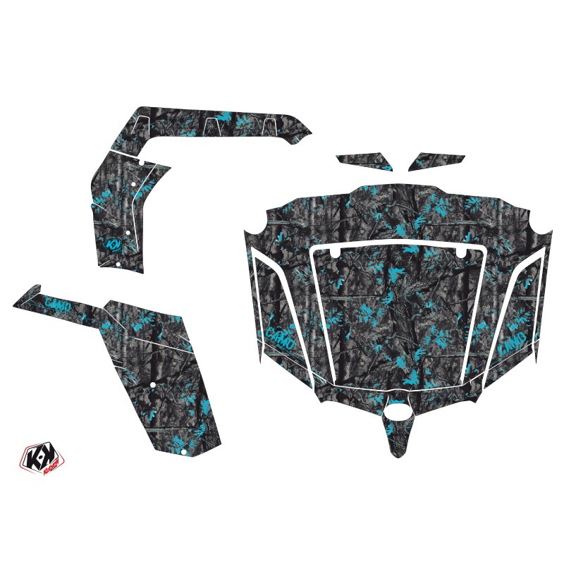 Kit Déco SSV Camo CF Moto Z Force 1000 Noir Bleu (2017-2023)