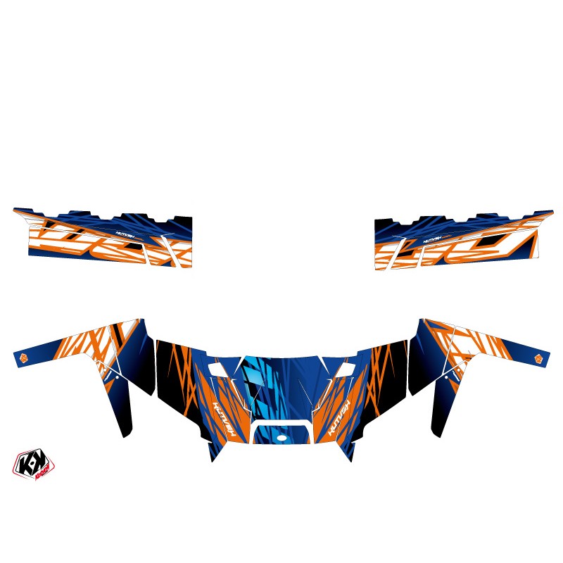 Kit Déco SSV Eraser Polaris Ranger 900 XP Bleu Orange (2012-2015)