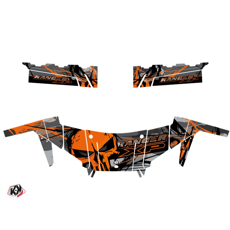 Kit Déco SSV Evil Polaris Ranger 900 XP Gris Orange (2017-2019)