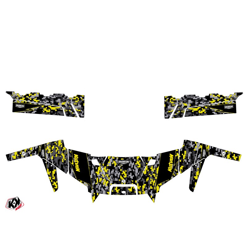 Kit Déco SSV Predator Polaris Ranger 900 XP Noir Gris Jaune (2017-201