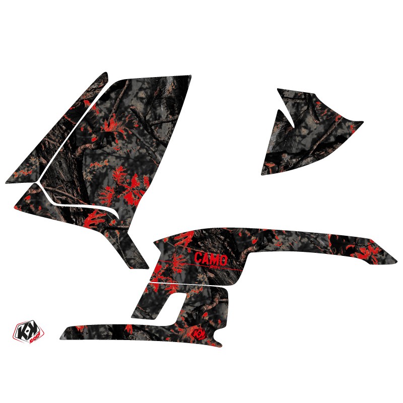 Kit Déco Quad Camo Polaris Scrambler 500 Noir Rouge (1997-2009)