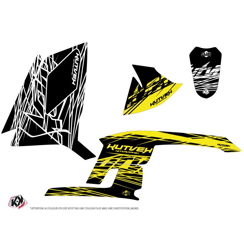 Kit Déco Quad Eraser Fluo Polaris Scrambler 500 Jaune (1997-2009)