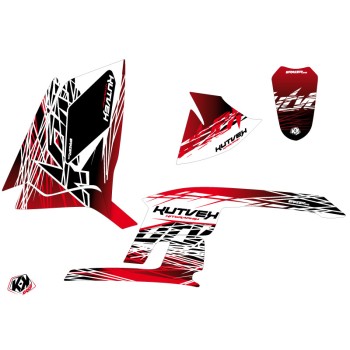 Kit Déco Quad Eraser Polaris Scrambler 500 Rouge Blanc (1997-2009)