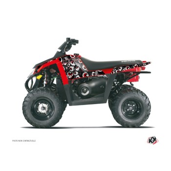 Kit Déco Quad Freegun Eyed Polaris Scrambler 500 Gris Rouge (1997-200