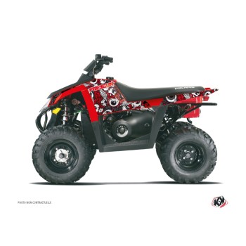 Kit Déco Quad Freegun Eyed Polaris Scrambler 500 Rouge Gris (1997-200