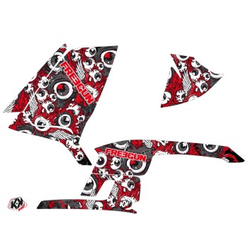 Kit Déco Quad Freegun Eyed Polaris Scrambler 500 Rouge Gris (2010-201