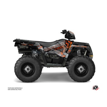Kit Déco Quad Evil Polaris 570 Sportsman Forest Gris Orange (2014-201