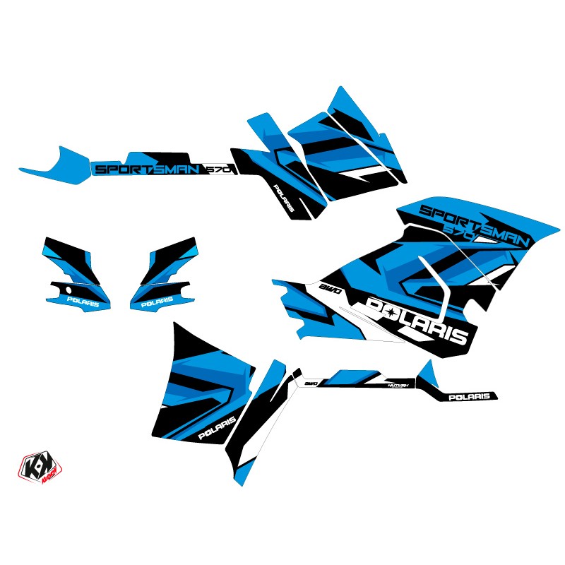 Kit Déco Quad Hidden Polaris 570 Sportsman Forest Bleu Blanc (2014-20