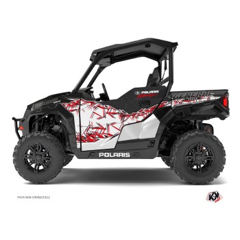 Kit Déco SSV Action Polaris GENERAL 1000 Rouge Blanc (2022-2023)