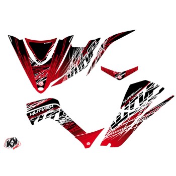 Kit Déco Quad Eraser Kymco 450 MAXXER Rouge Blanc (2010-2023)
