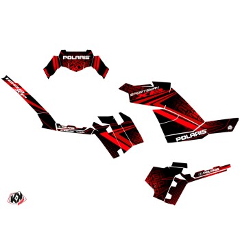 Kit Déco Quad Rock Polaris 850 Sportsman Forest Noir Rouge (2013-2016